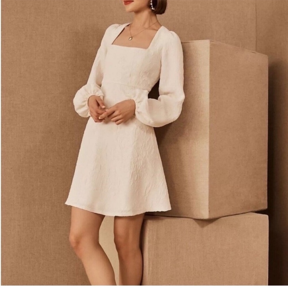 WORN ONCE Sachin & Babi Rhinebeck Mini Dress Size 12 (Little White Dress)